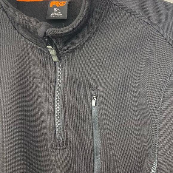 TIMBERLAND Pro Studwall Quarter-Zip Textured Fleece in Black - Picture 8 of 15